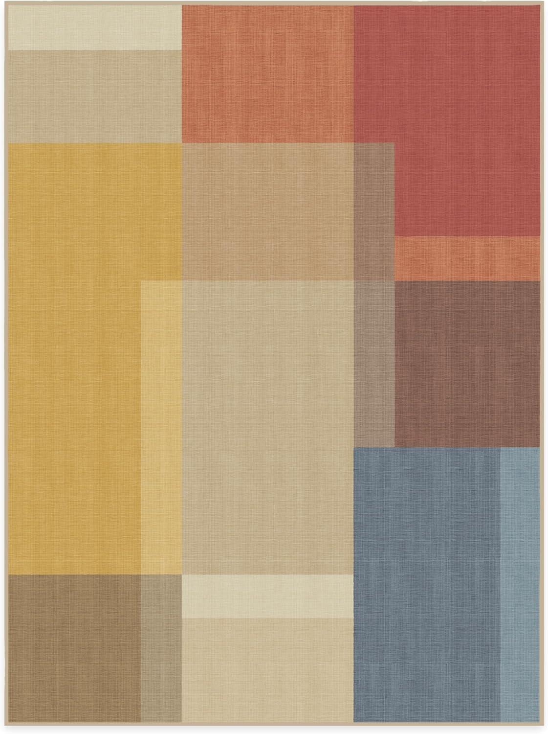 imageRUGGABLE Washable Area Rug Outdoor Watercolor Waves Copper Jade 5x7 StainResistant NonSlip Medium Machine Washable Rugs for Entryway Patio Balcony Deck ampamp Porchwith Standard PadCampo Multicolor Standard Pad