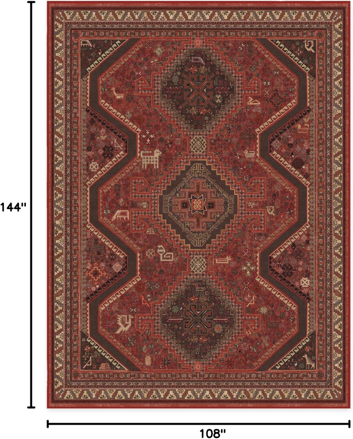 imageRUGGABLE Washable Area Rug Zareen Scarlet Red 6x9 StainResistant NonSlip Medium Machine Washable Rugs for Living Room Bedroom Hallway Entryway ampamp Officewith Standard PadScarlet Red Cushioned Pad