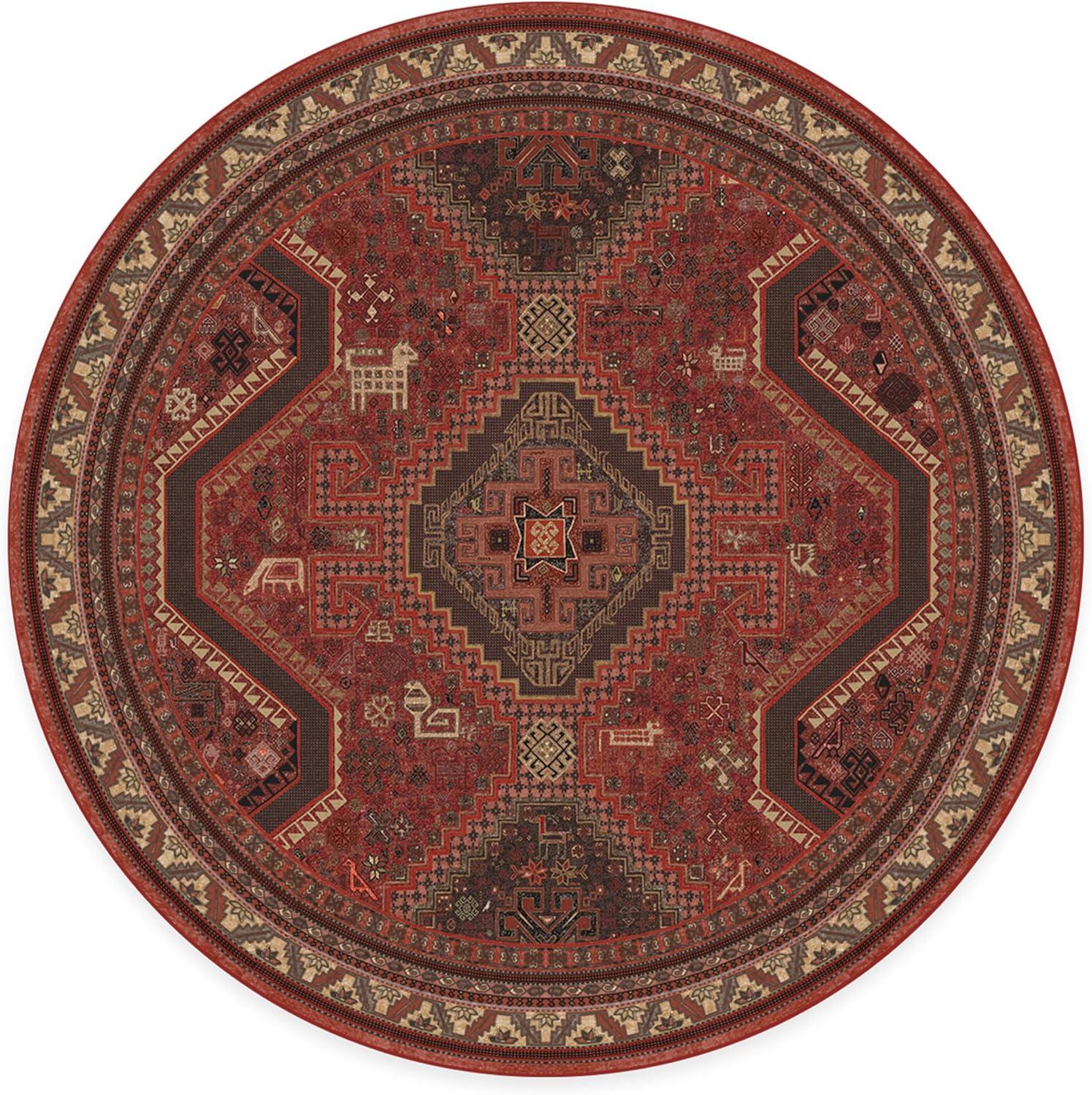 imageRUGGABLE Washable Area Rug Zareen Scarlet Red 6x9 StainResistant NonSlip Medium Machine Washable Rugs for Living Room Bedroom Hallway Entryway ampamp Officewith Standard PadScarlet Red Cushioned Pad