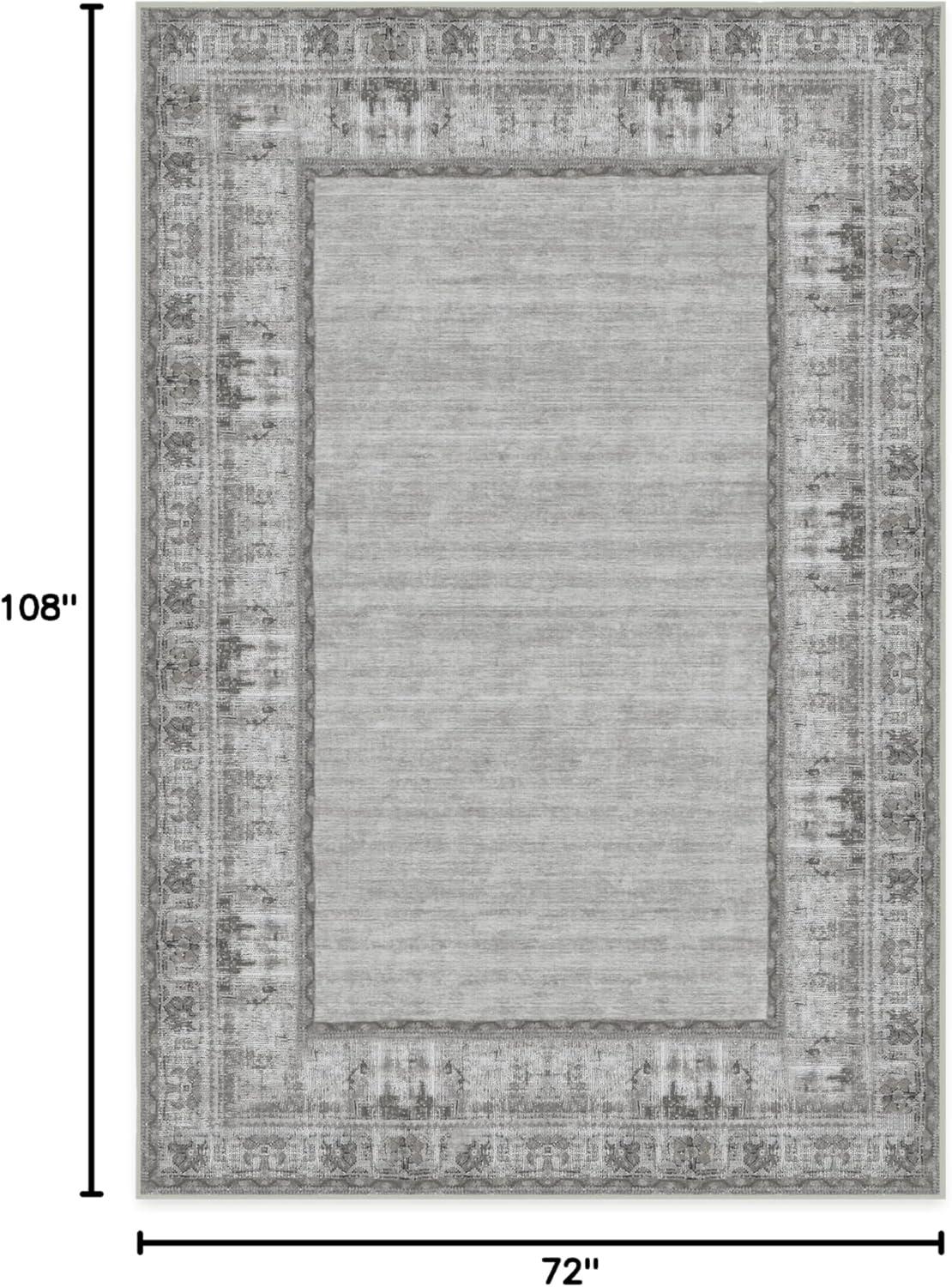 imageRUGGABLE Washable Area Rug Zinnia Blue 3x5 StainResistant NonSlip Small Machine Washable Rugs for Living Room Bedroom Hallway Entryway ampamp Officewith Standard PadGrey Standard Pad