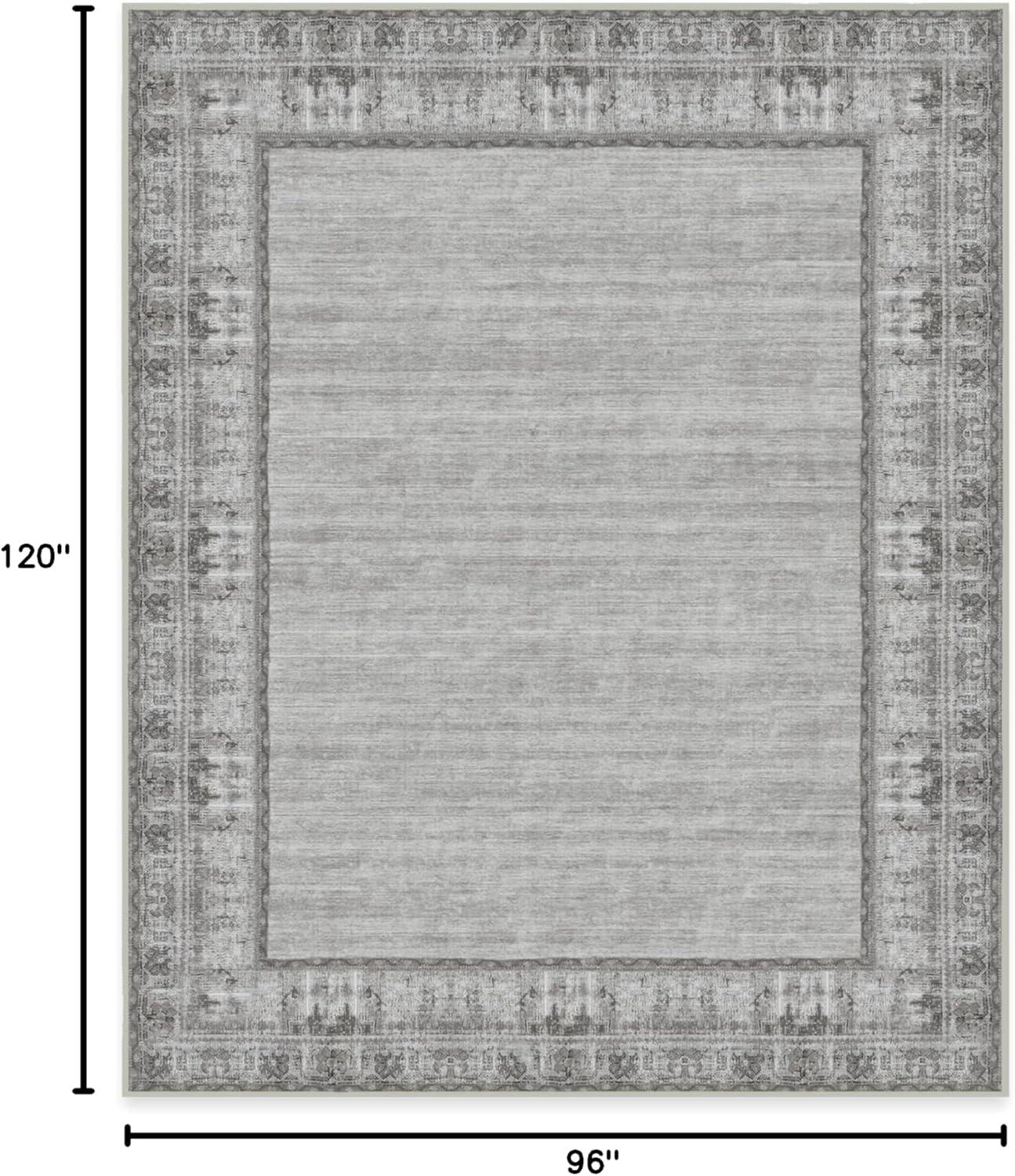 imageRUGGABLE Washable Area Rug Zinnia Blue 3x5 StainResistant NonSlip Small Machine Washable Rugs for Living Room Bedroom Hallway Entryway ampamp Officewith Standard PadGrey Cushioned Pad