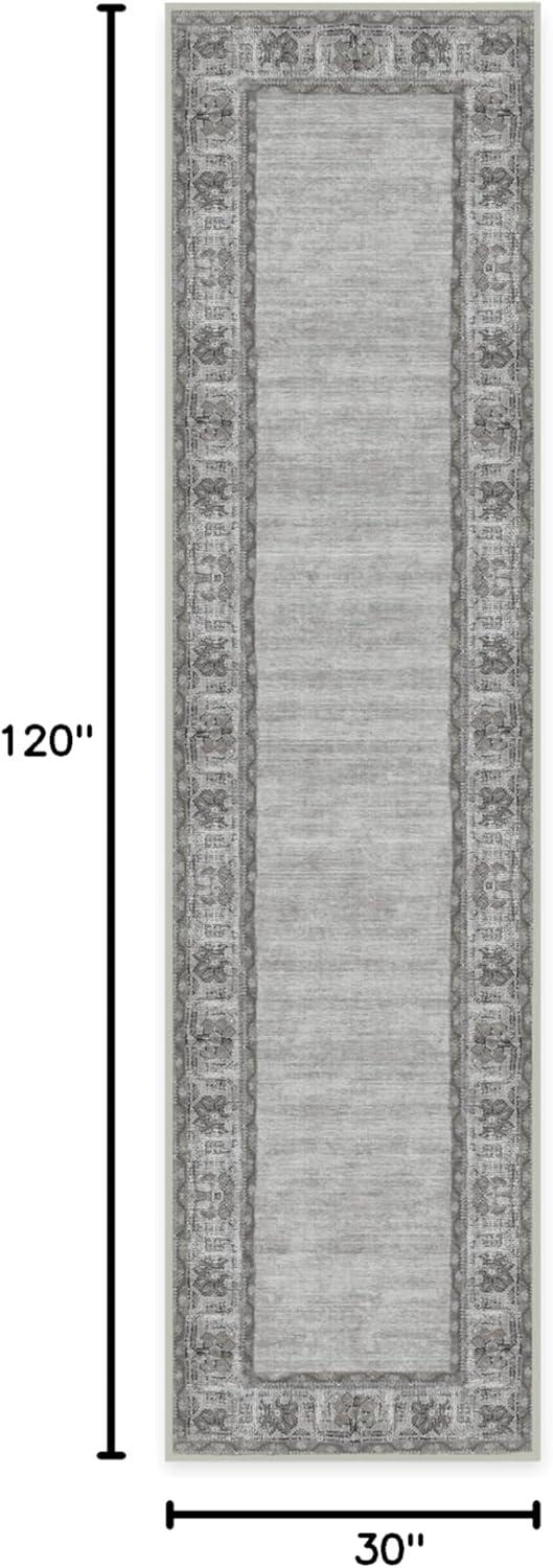 imageRUGGABLE Washable Area Rug Zinnia Blue 3x5 StainResistant NonSlip Small Machine Washable Rugs for Living Room Bedroom Hallway Entryway ampamp Officewith Standard PadGrey Cushioned Pad