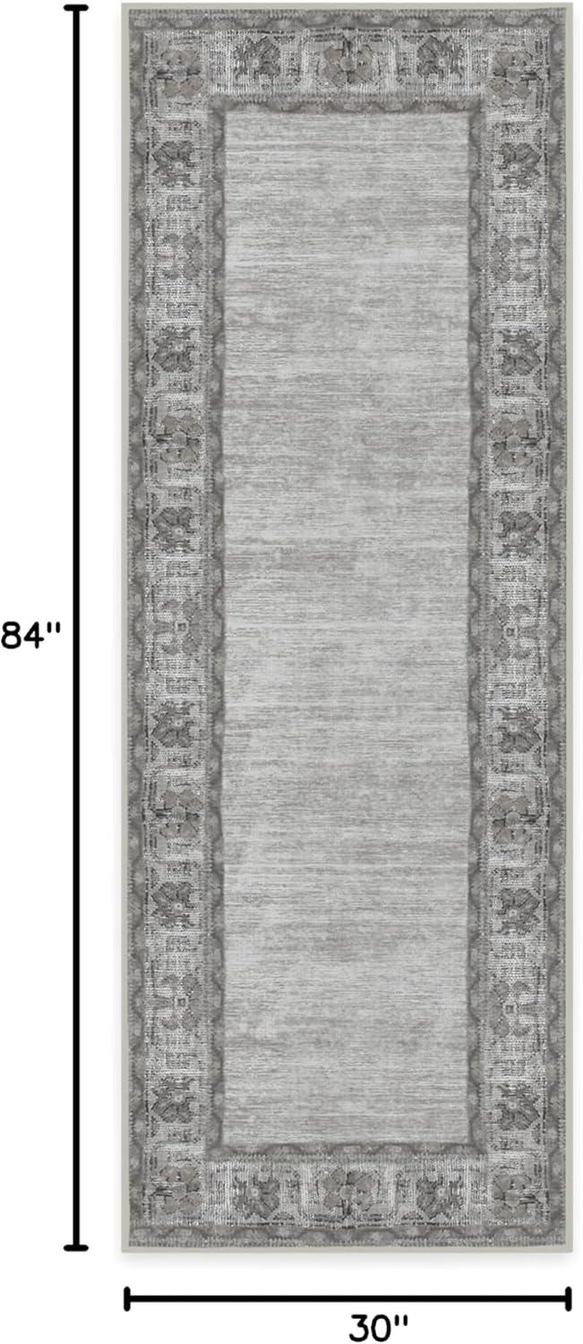 imageRUGGABLE Washable Area Rug Zinnia Blue 3x5 StainResistant NonSlip Small Machine Washable Rugs for Living Room Bedroom Hallway Entryway ampamp Officewith Standard PadGrey Cushioned Pad