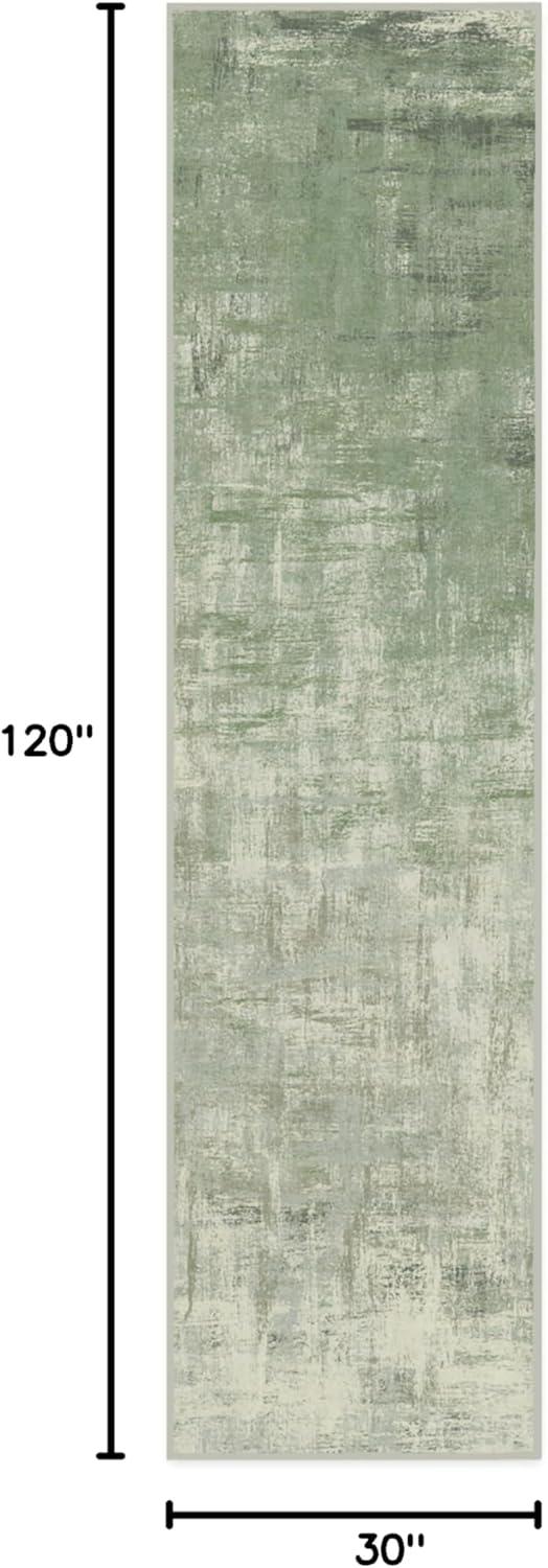 imageRUGGABLE Washable Modern Area Rug Impasto Natural 3x5 StainResistant NonSlip Small Machine Washable Rugs for Living Room Bedroom Hallway Entryway ampamp Officewith Standard PadSage Green Standard Pad