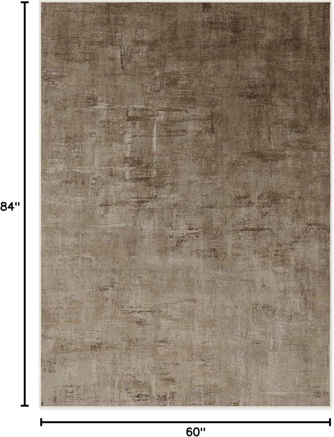 imageRUGGABLE Washable Modern Area Rug Impasto Natural 3x5 StainResistant NonSlip Small Machine Washable Rugs for Living Room Bedroom Hallway Entryway ampamp Officewith Standard PadNatural Cushioned Pad