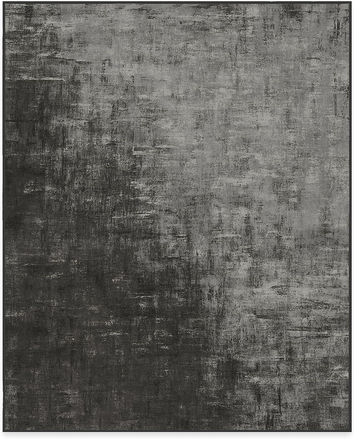 imageRUGGABLE Washable Modern Area Rug Impasto Natural 3x5 StainResistant NonSlip Small Machine Washable Rugs for Living Room Bedroom Hallway Entryway ampamp Officewith Standard PadGrey Scale Standard Pad