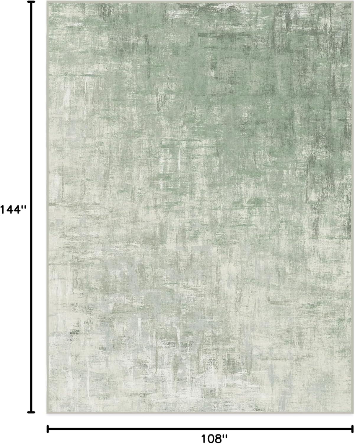 imageRUGGABLE Washable Modern Area Rug Impasto Natural 3x5 StainResistant NonSlip Small Machine Washable Rugs for Living Room Bedroom Hallway Entryway ampamp Officewith Standard PadSage Green Standard Pad