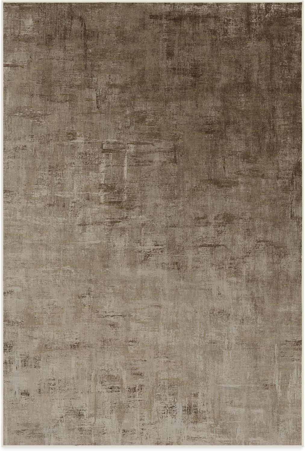 imageRUGGABLE Washable Modern Area Rug Impasto Natural 3x5 StainResistant NonSlip Small Machine Washable Rugs for Living Room Bedroom Hallway Entryway ampamp Officewith Standard PadNatural Standard Pad