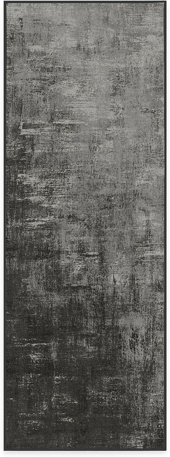 imageRUGGABLE Washable Modern Area Rug Impasto Natural 3x5 StainResistant NonSlip Small Machine Washable Rugs for Living Room Bedroom Hallway Entryway ampamp Officewith Standard PadGreyscale Standard Pad