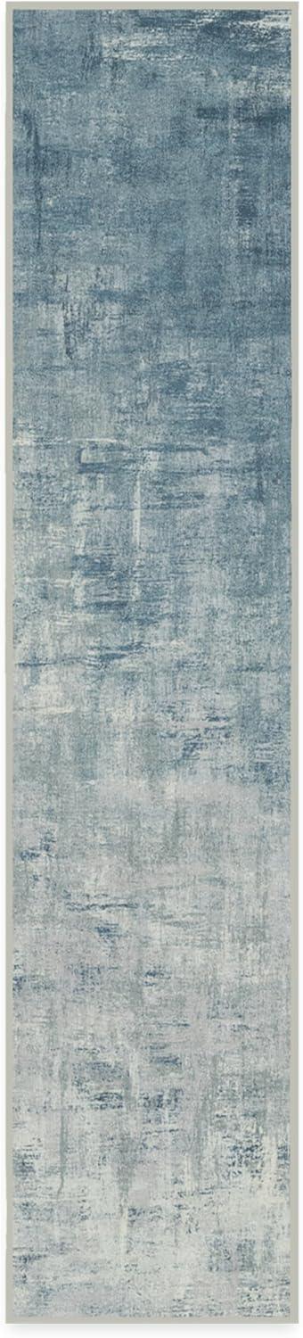 imageRUGGABLE Washable Modern Area Rug Impasto Natural 3x5 StainResistant NonSlip Small Machine Washable Rugs for Living Room Bedroom Hallway Entryway ampamp Officewith Standard PadSlate Blue Standard Pad