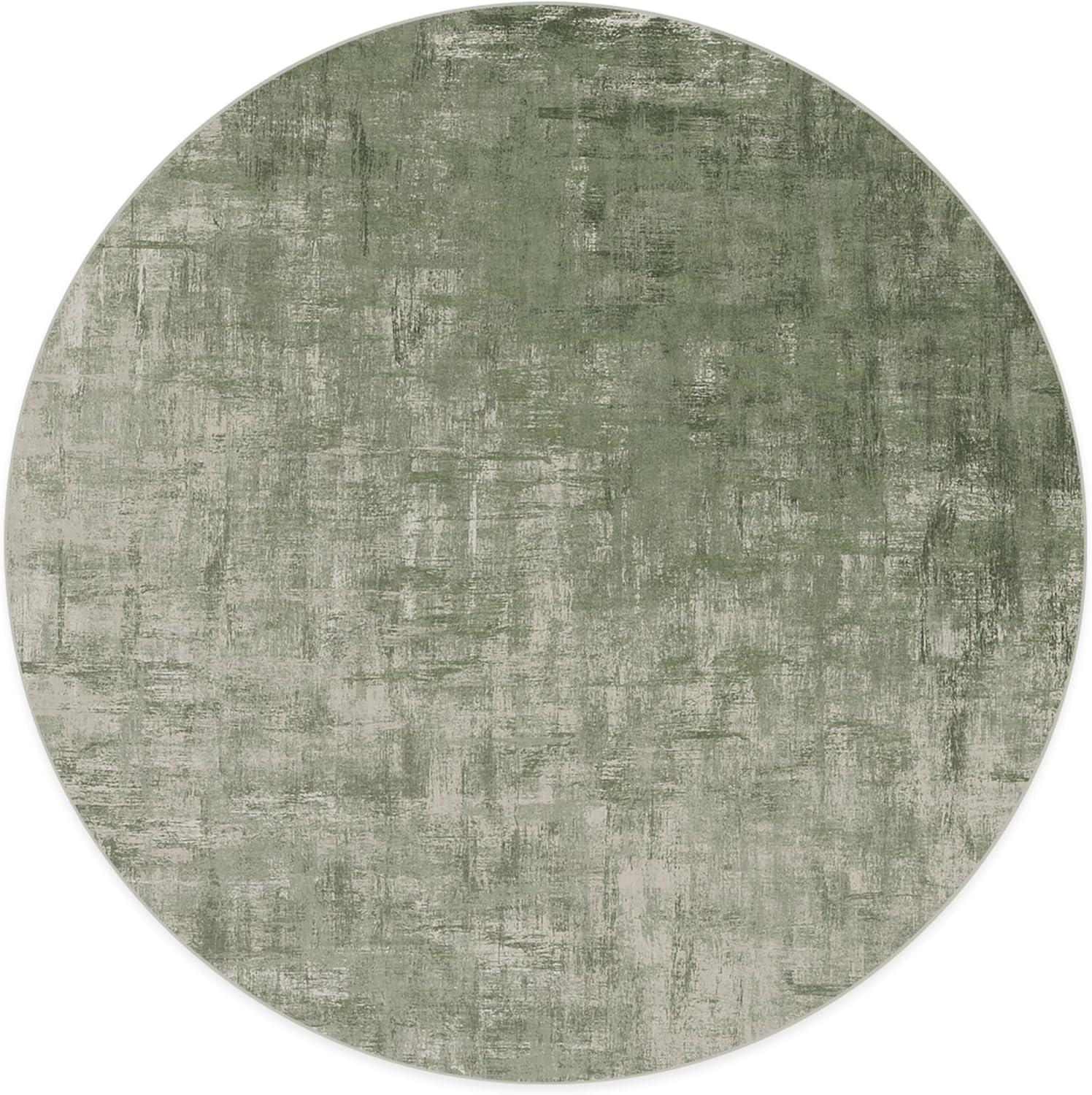 imageRUGGABLE Washable Modern Area Rug Impasto Natural 3x5 StainResistant NonSlip Small Machine Washable Rugs for Living Room Bedroom Hallway Entryway ampamp Officewith Standard PadSage Green Standard Pad