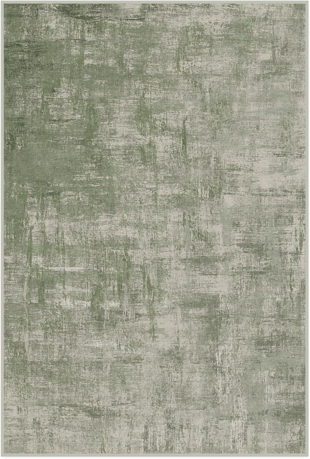 imageRUGGABLE Washable Modern Area Rug Impasto Natural 3x5 StainResistant NonSlip Small Machine Washable Rugs for Living Room Bedroom Hallway Entryway ampamp Officewith Standard PadSage Green Cushioned Pad