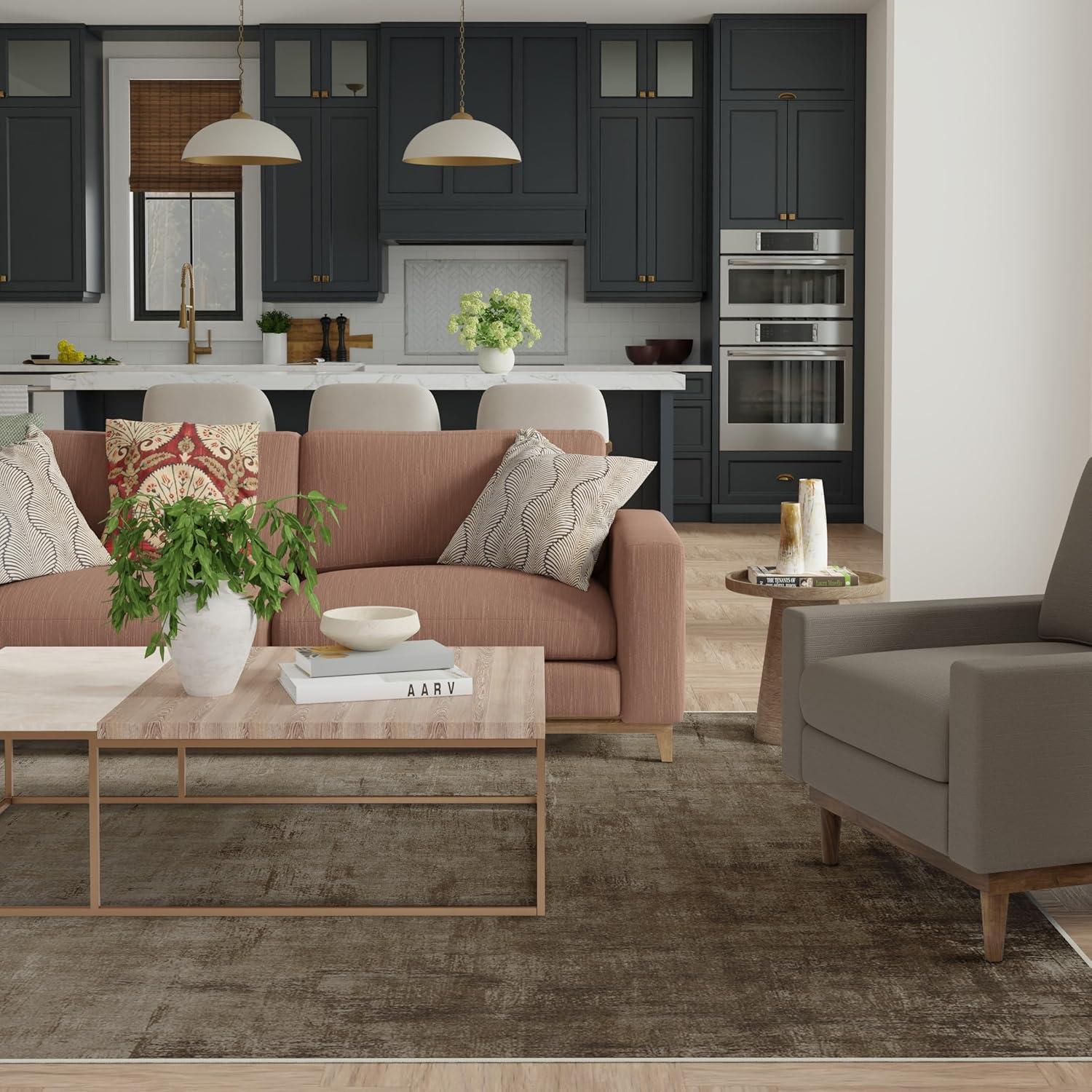 imageRUGGABLE Washable Modern Area Rug Impasto Natural 3x5 StainResistant NonSlip Small Machine Washable Rugs for Living Room Bedroom Hallway Entryway ampamp Officewith Standard PadNatural Cushioned Pad