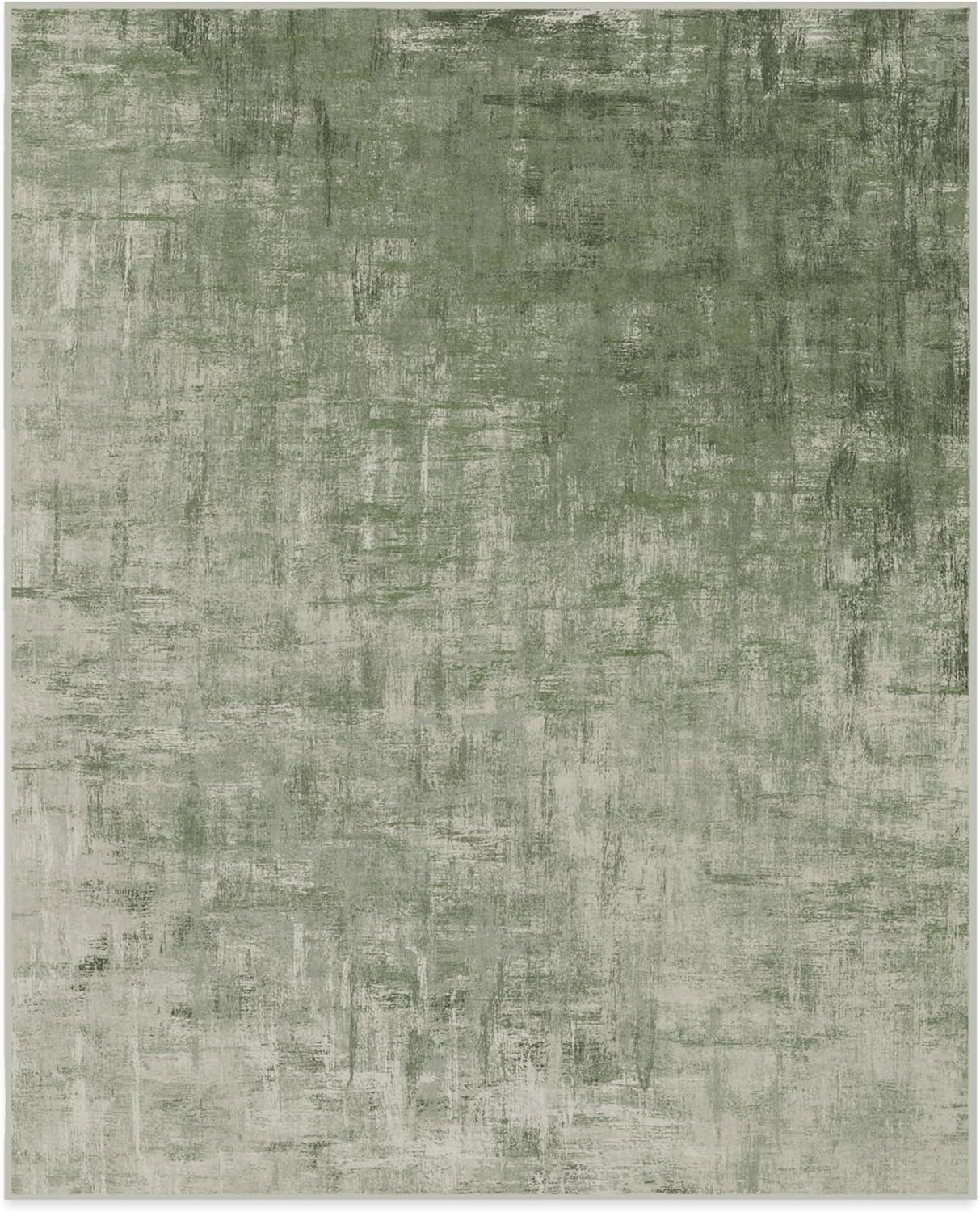 imageRUGGABLE Washable Modern Area Rug Impasto Natural 3x5 StainResistant NonSlip Small Machine Washable Rugs for Living Room Bedroom Hallway Entryway ampamp Officewith Standard PadSage Green Cushioned Pad