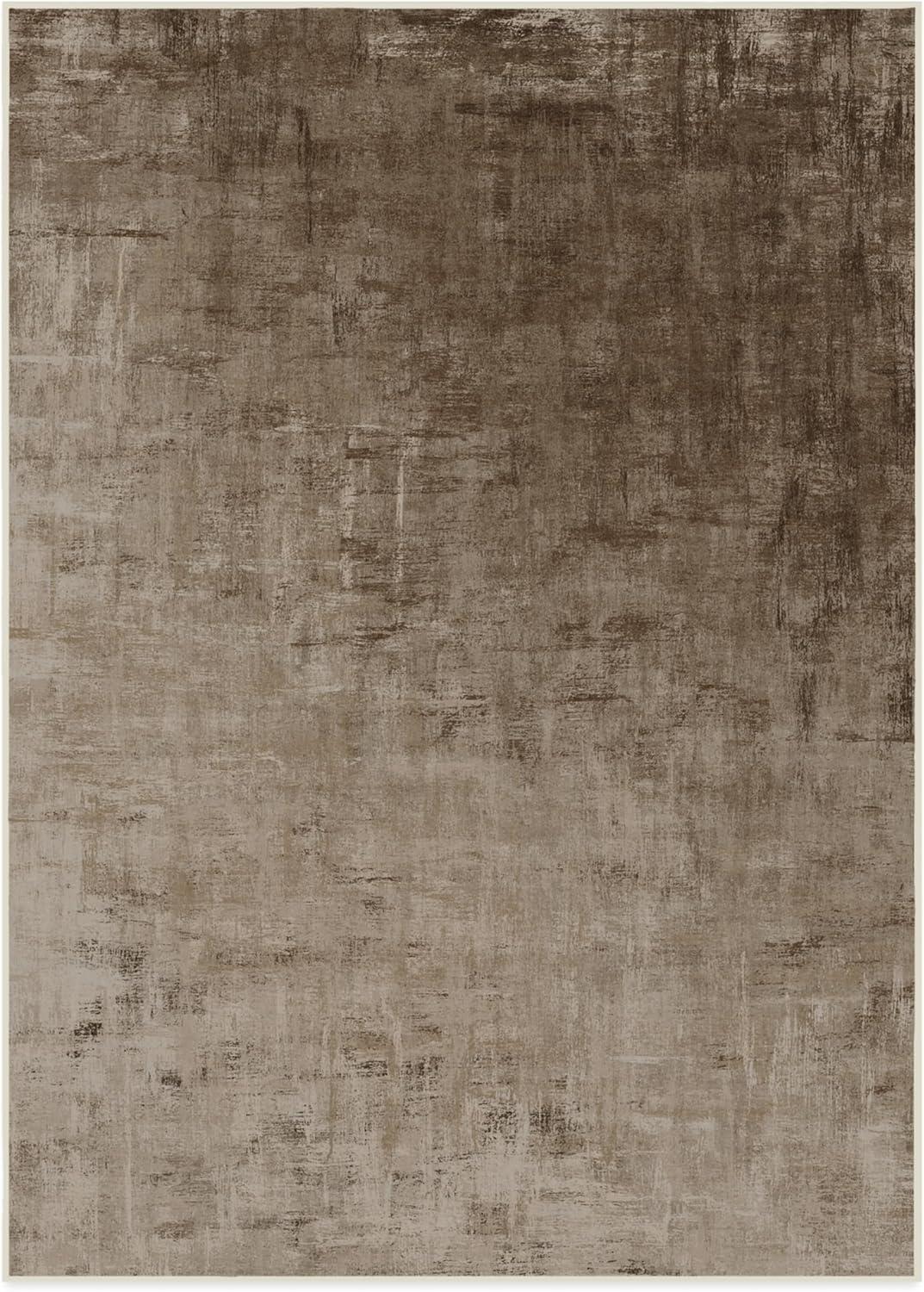 imageRUGGABLE Washable Modern Area Rug Impasto Natural 3x5 StainResistant NonSlip Small Machine Washable Rugs for Living Room Bedroom Hallway Entryway ampamp Officewith Standard PadNatural Standard Pad