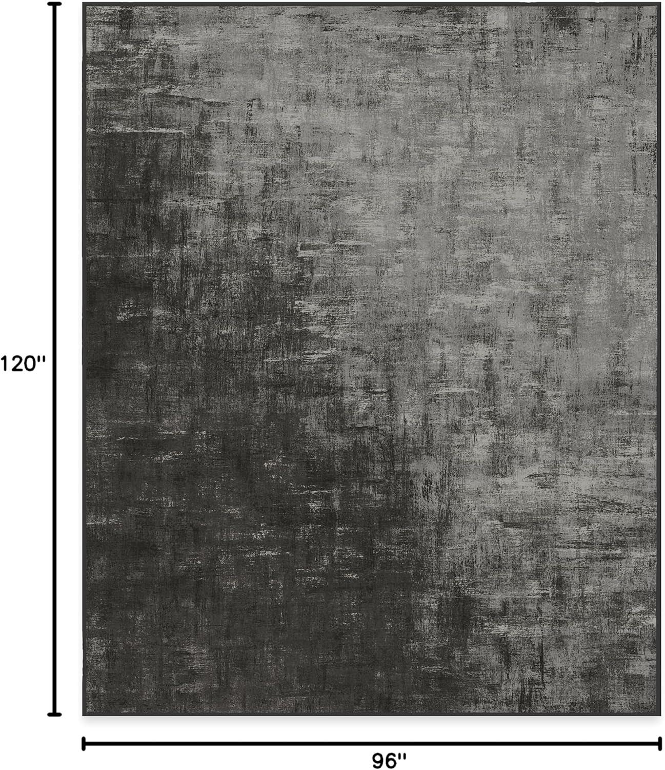 imageRUGGABLE Washable Modern Area Rug Impasto Natural 3x5 StainResistant NonSlip Small Machine Washable Rugs for Living Room Bedroom Hallway Entryway ampamp Officewith Standard PadGreyscale Cushioned Pad