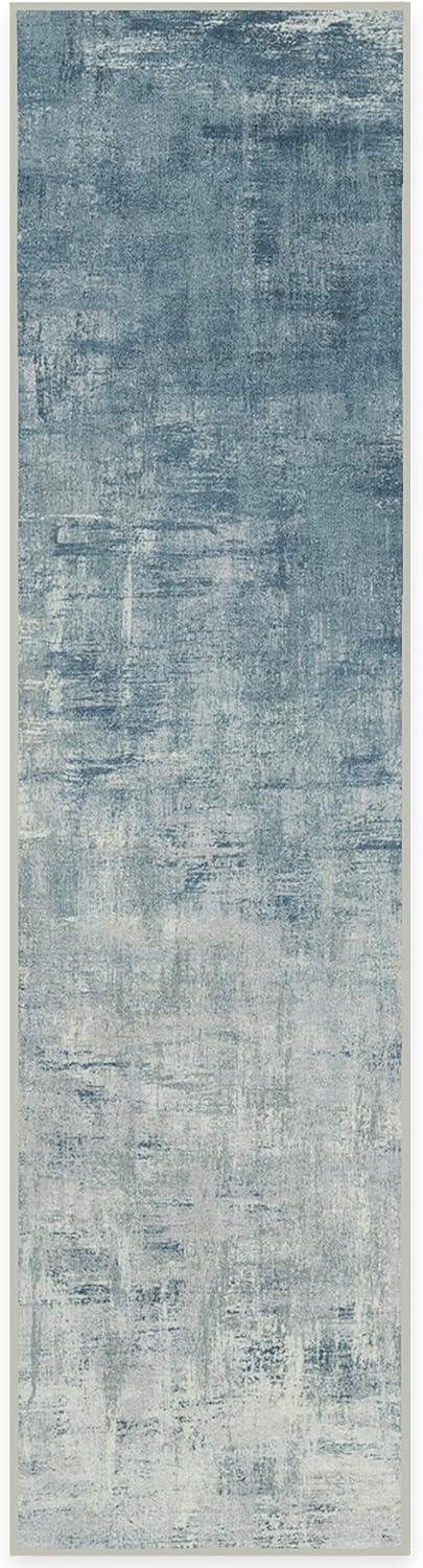 imageRUGGABLE Washable Modern Area Rug Impasto Natural 3x5 StainResistant NonSlip Small Machine Washable Rugs for Living Room Bedroom Hallway Entryway ampamp Officewith Standard PadSlate Blue Standard Pad
