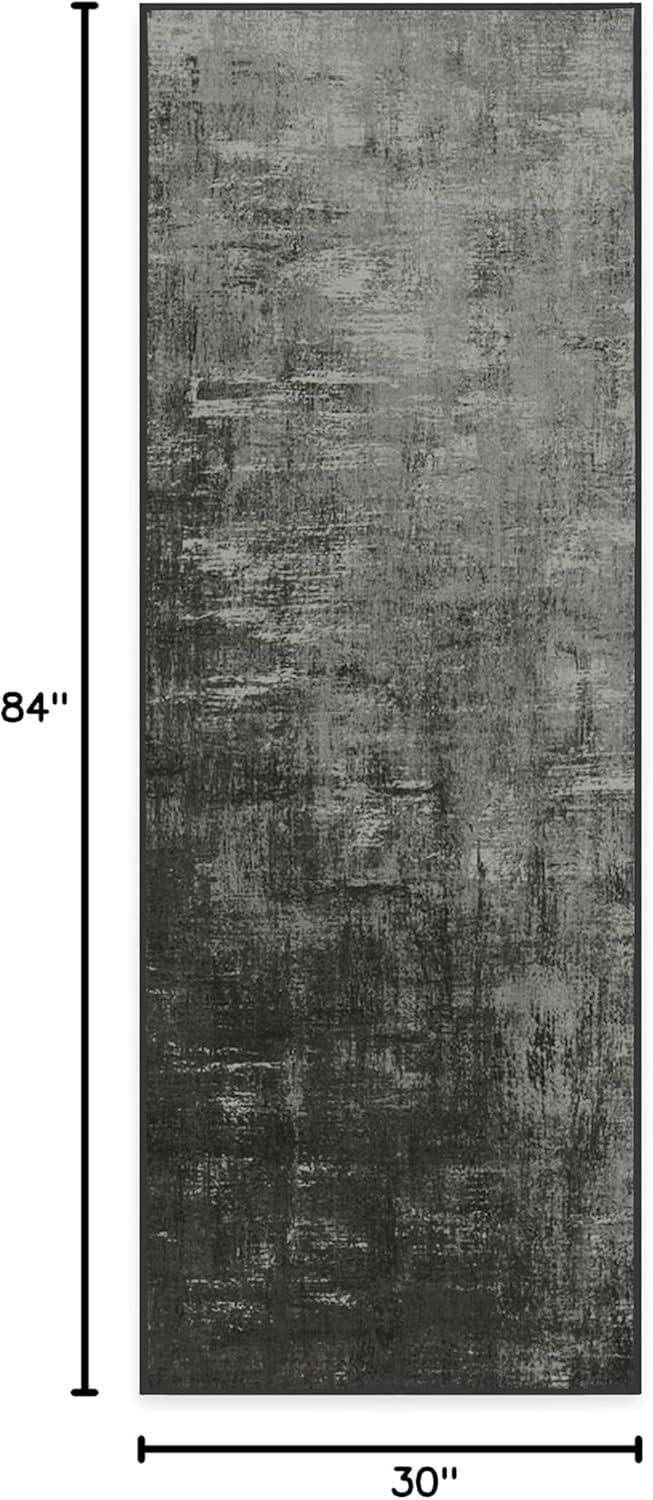 imageRUGGABLE Washable Modern Area Rug Impasto Natural 3x5 StainResistant NonSlip Small Machine Washable Rugs for Living Room Bedroom Hallway Entryway ampamp Officewith Standard PadGreyscale Cushioned Pad