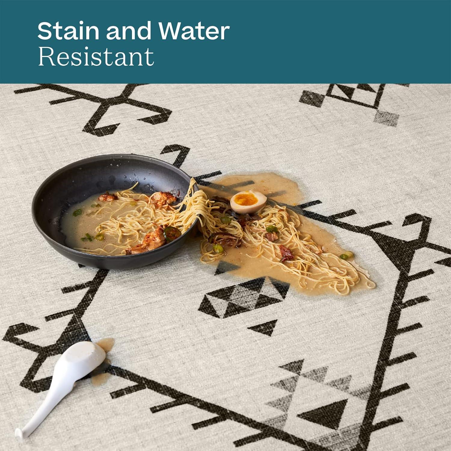 imageRUGGABLE Washable Vintage Area Rug  Celestine Coral 3x5 StainResistant NonSlip  Small Machine Washable Rugs for Living Room Bedroom Hallway Entryway ampamp Officewith Standard PadTeal Blue  Standard Pad