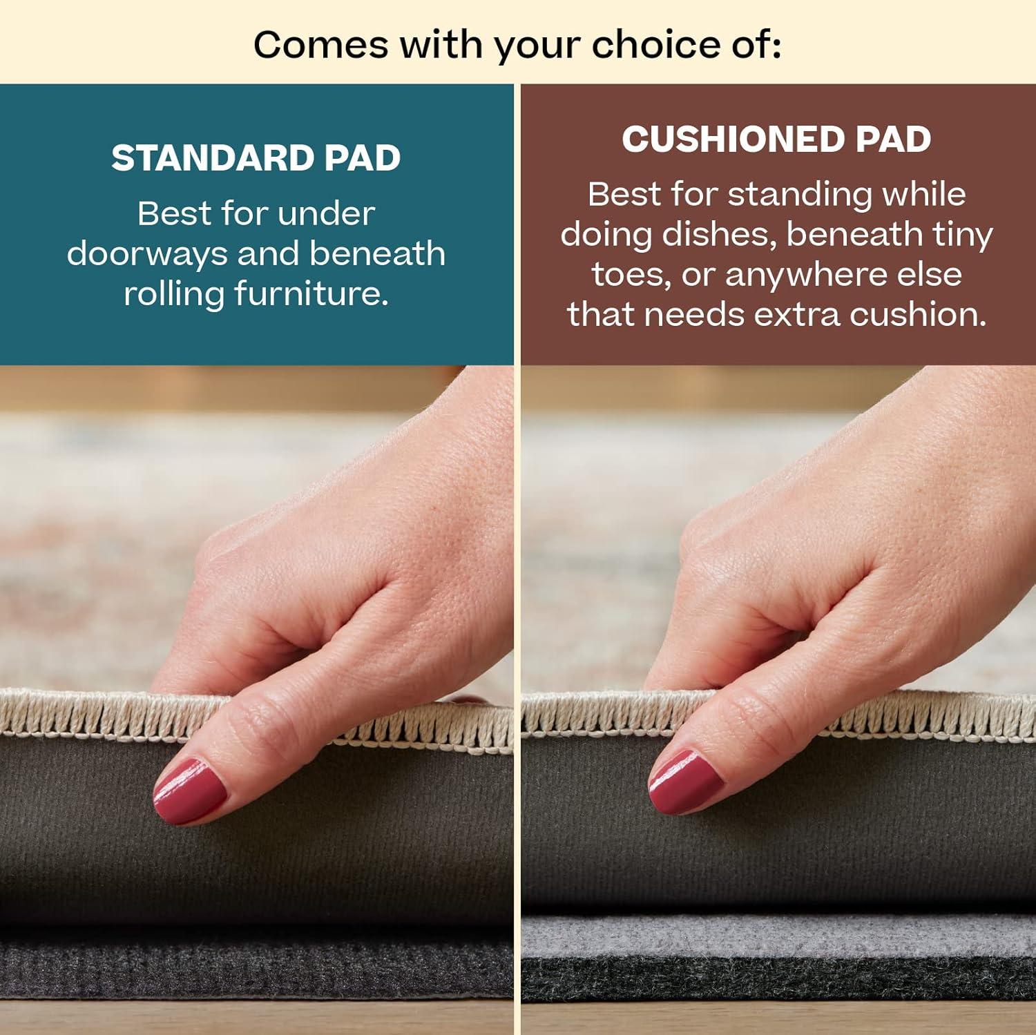 imageRUGGABLE Washable Vintage Area Rug  Celestine Coral 3x5 StainResistant NonSlip  Small Machine Washable Rugs for Living Room Bedroom Hallway Entryway ampamp Officewith Standard PadTeal Blue  Standard Pad