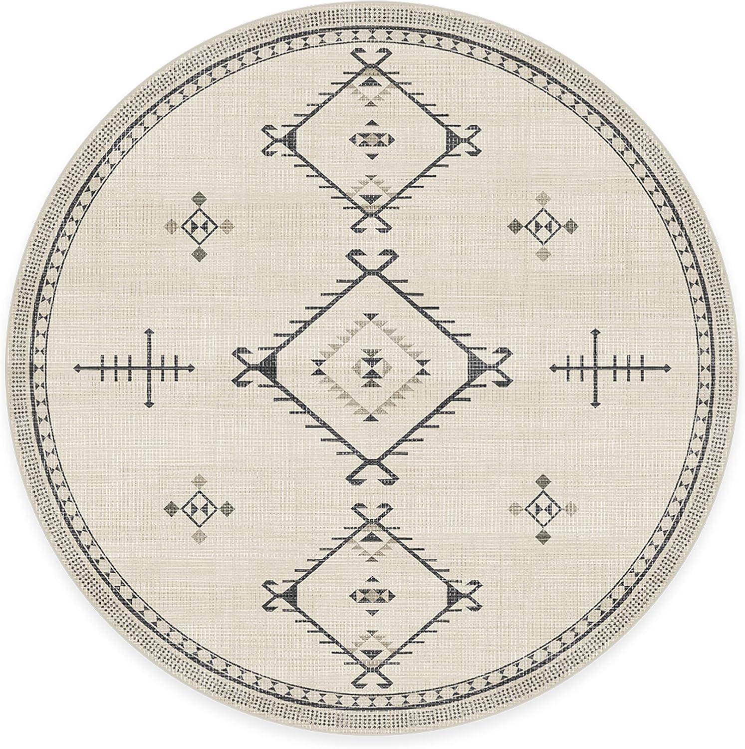 imageRUGGABLE Washable Vintage Area Rug Damali Black ampamp White 3x5 StainResistant NonSlip Small Machine Washable Rugs for Living Room Bedroom Hallway Entryway ampamp Officewith Standard PadBlack White Cushioned Pad