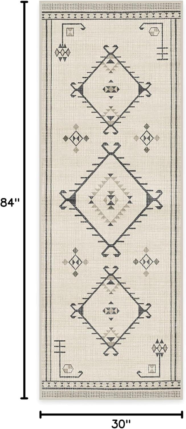 imageRUGGABLE Washable Vintage Area Rug Damali Black ampamp White 3x5 StainResistant NonSlip Small Machine Washable Rugs for Living Room Bedroom Hallway Entryway ampamp Officewith Standard PadBlack White Cushioned Pad