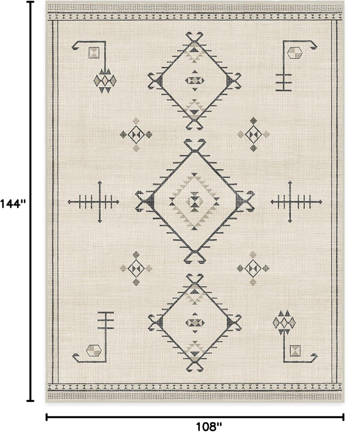 imageRUGGABLE Washable Vintage Area Rug Damali Black ampamp White 3x5 StainResistant NonSlip Small Machine Washable Rugs for Living Room Bedroom Hallway Entryway ampamp Officewith Standard PadBlack White Standard Pad