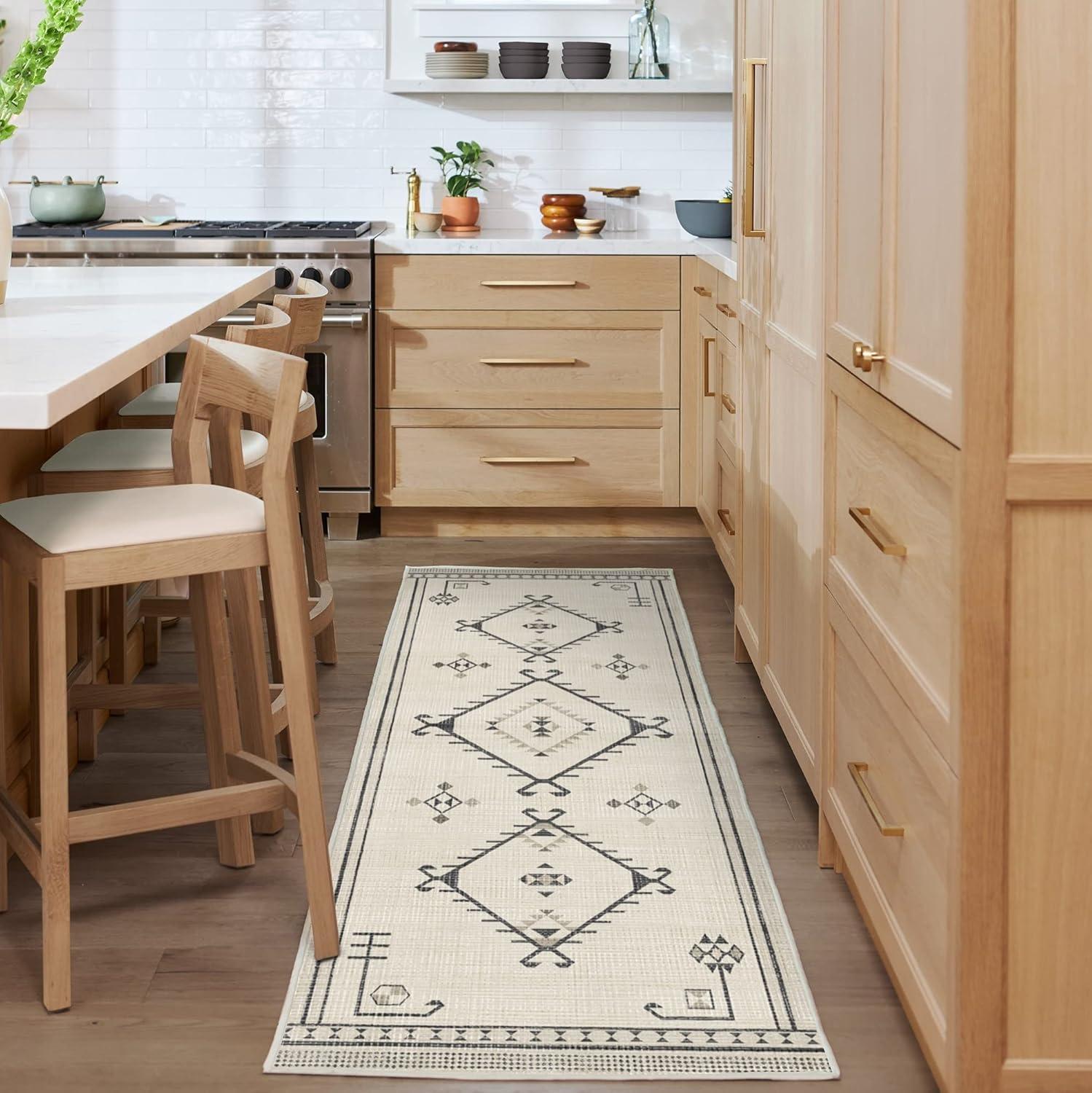 imageRUGGABLE Washable Vintage Area Rug Damali Black ampamp White 3x5 StainResistant NonSlip Small Machine Washable Rugs for Living Room Bedroom Hallway Entryway ampamp Officewith Standard PadBlack White Cushioned Pad