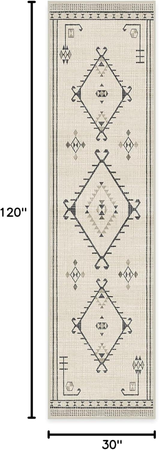 imageRUGGABLE Washable Vintage Area Rug Damali Black ampamp White 3x5 StainResistant NonSlip Small Machine Washable Rugs for Living Room Bedroom Hallway Entryway ampamp Officewith Standard PadBlack White Cushioned Pad