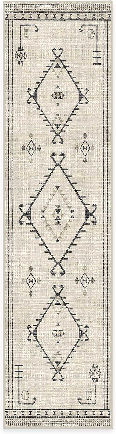 imageRUGGABLE Washable Vintage Area Rug Damali Black ampamp White 3x5 StainResistant NonSlip Small Machine Washable Rugs for Living Room Bedroom Hallway Entryway ampamp Officewith Standard PadBlack White Cushioned Pad