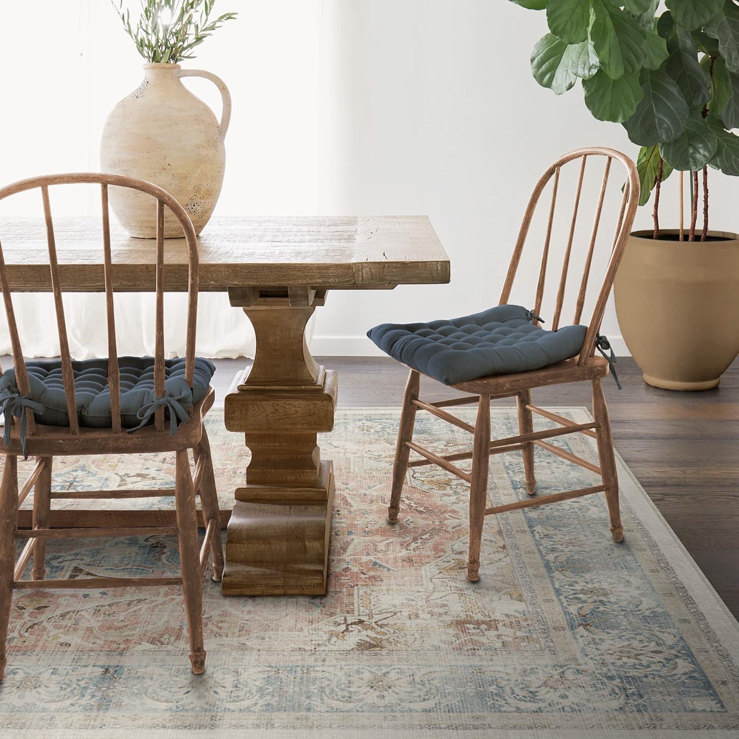 imageRUGGABLE Washable Vintage Area Rug Kamran Hazel 3x5 StainResistant NonSlip Small Machine Washable Rugs for Living Room Bedroom Hallway Entryway ampamp Officewith Standard PadCoral Sarrah Cushioned Pad