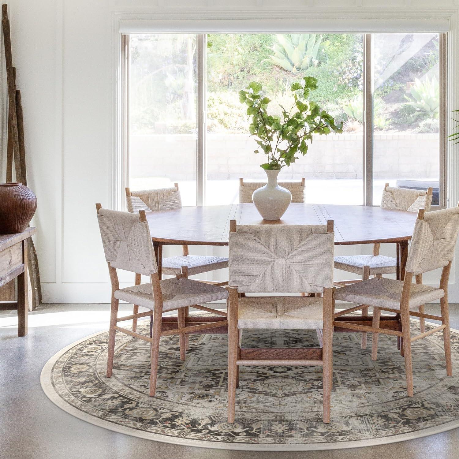 imageRUGGABLE Washable Vintage Area Rug Kamran Hazel 3x5 StainResistant NonSlip Small Machine Washable Rugs for Living Room Bedroom Hallway Entryway ampamp Officewith Standard PadA Hazel Kamran Cushioned Pad