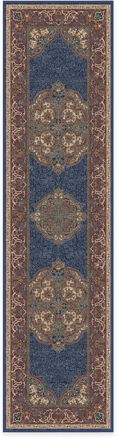 imageRUGGABLE x Disney Washable Area Rug Damask Charcoal 6 ft Round StainResistant NonSlip Medium Machine Washable Rugs for Living Room Bedroom Hallway Entryway ampamp Officewith Standard PadMickey Sapphire Standard Pad