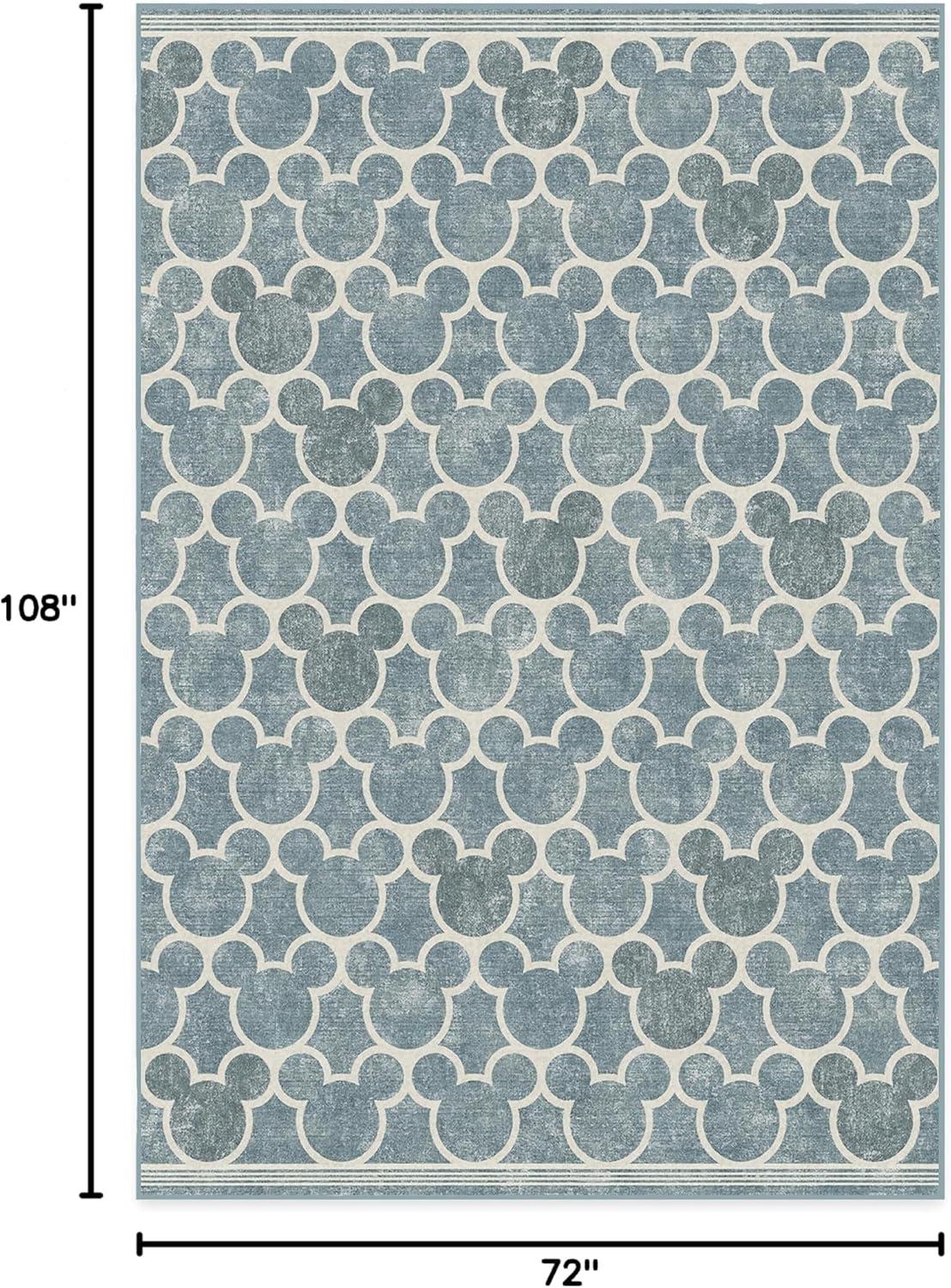 imageRUGGABLE x Disney Washable Area Rug Trellis Blue 3x5 StainResistant NonSlip Small Machine Washable Rugs for Living Room Bedroom Hallway Entryway ampamp Officewith Standard PadMickey Trellis Blue Standard Pad