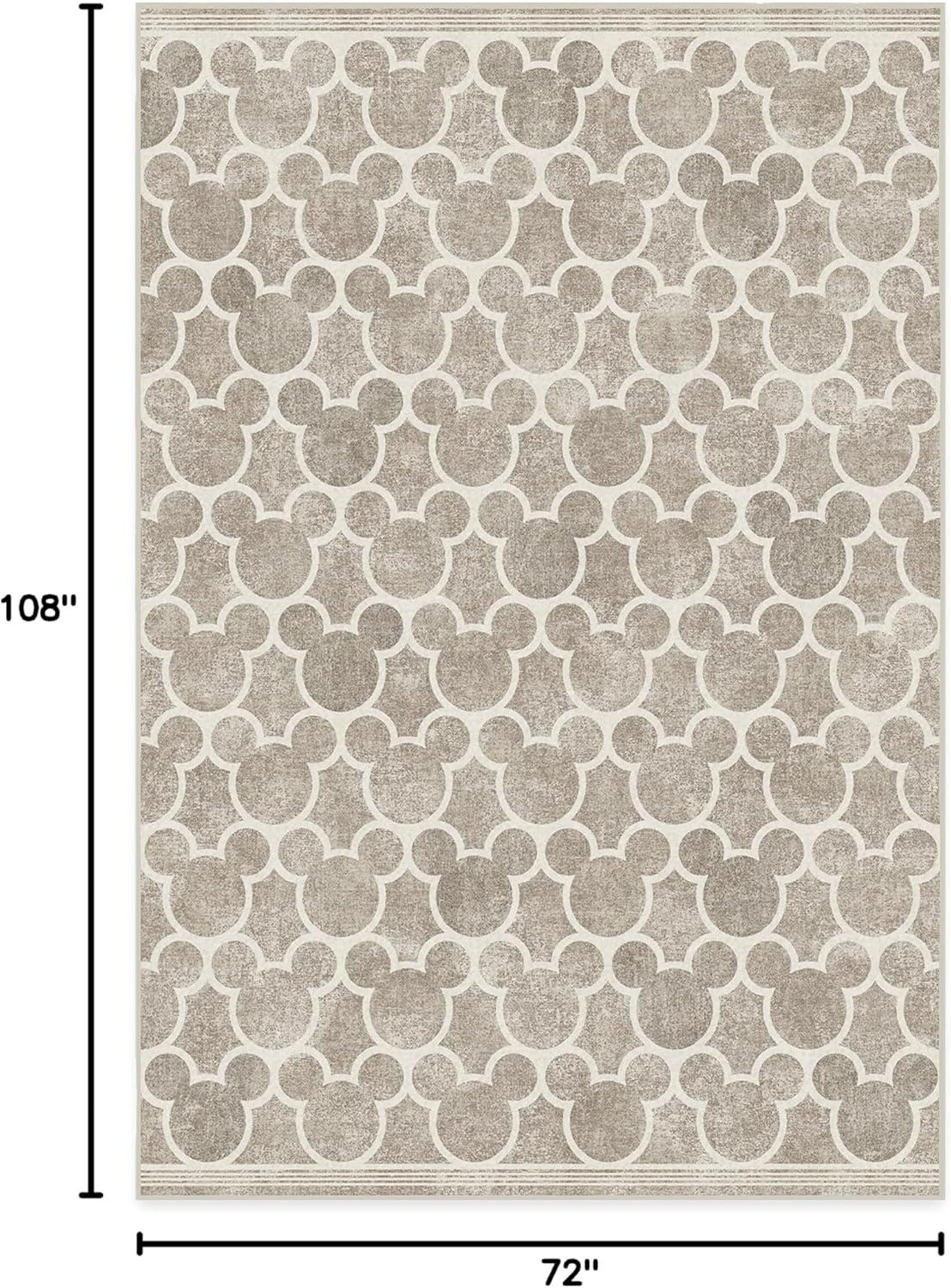 imageRUGGABLE x Disney Washable Area Rug Trellis Blue 3x5 StainResistant NonSlip Small Machine Washable Rugs for Living Room Bedroom Hallway Entryway ampamp Officewith Standard PadMickey Trellis Grey Standard Pad