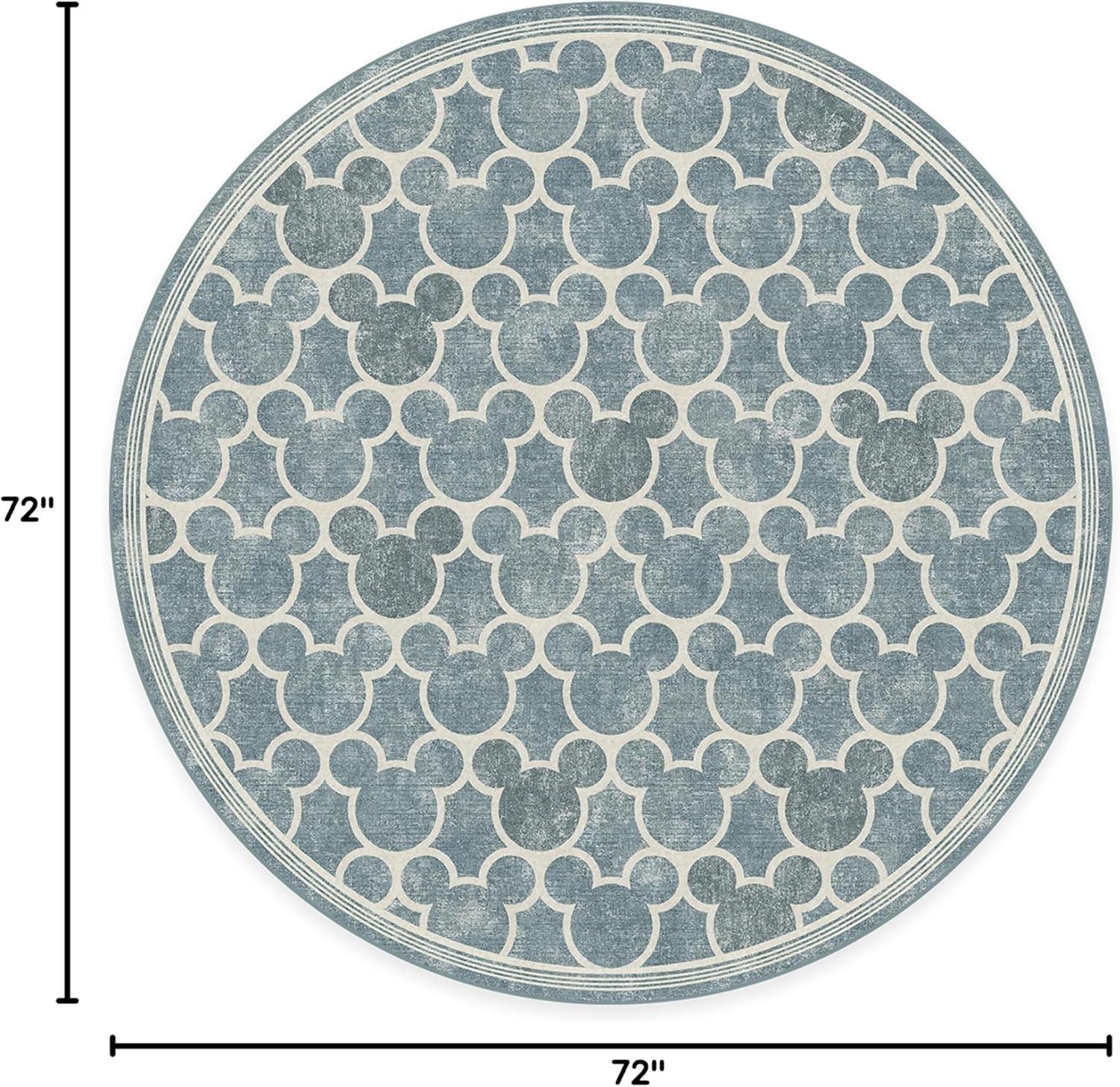 imageRUGGABLE x Disney Washable Area Rug Trellis Blue 3x5 StainResistant NonSlip Small Machine Washable Rugs for Living Room Bedroom Hallway Entryway ampamp Officewith Standard PadMickey Trellis Blue Standard Pad