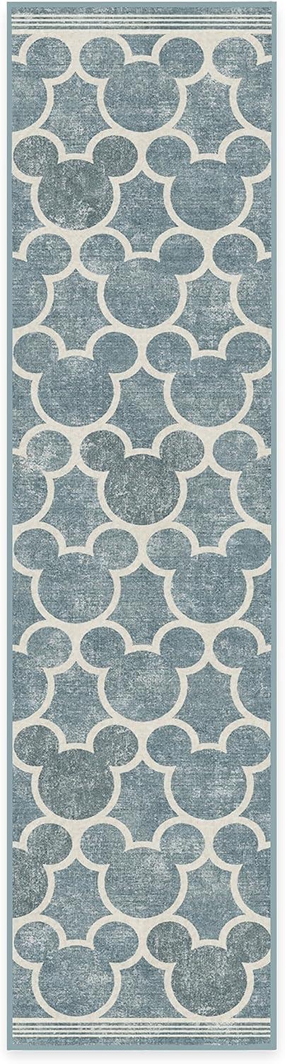 imageRUGGABLE x Disney Washable Area Rug Trellis Blue 3x5 StainResistant NonSlip Small Machine Washable Rugs for Living Room Bedroom Hallway Entryway ampamp Officewith Standard PadMickey Trellis Blue Standard Pad