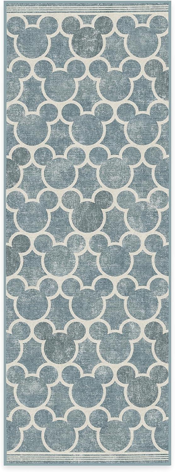imageRUGGABLE x Disney Washable Area Rug Trellis Blue 3x5 StainResistant NonSlip Small Machine Washable Rugs for Living Room Bedroom Hallway Entryway ampamp Officewith Standard PadMickey Trellis Blue Cushioned Pad