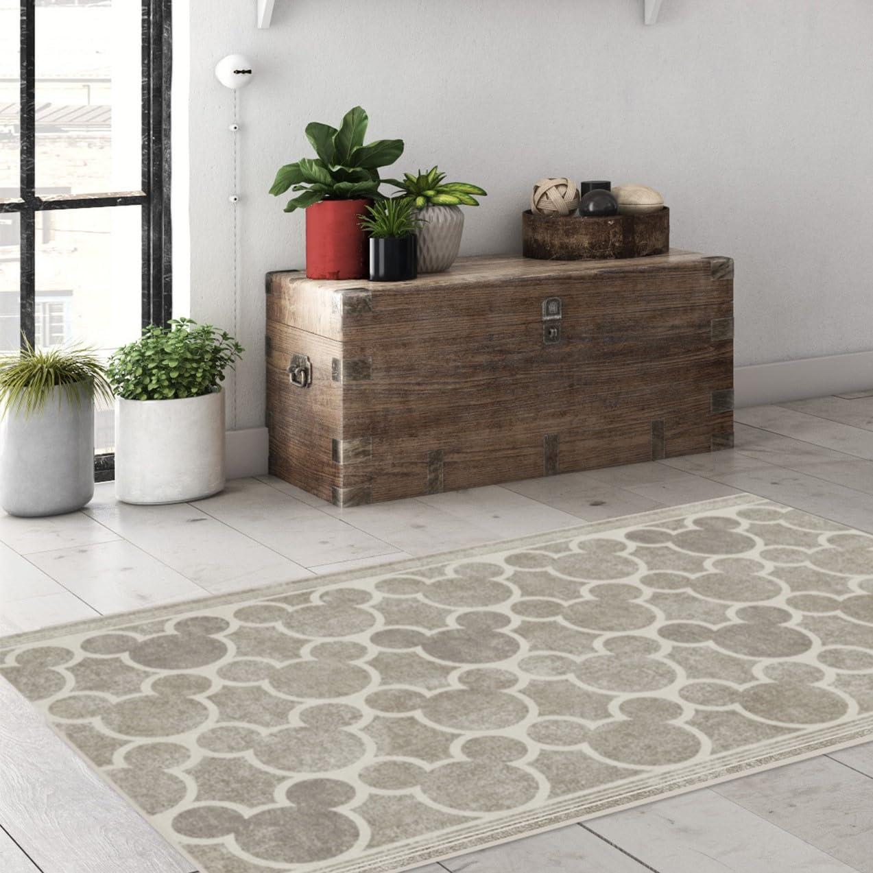 imageRUGGABLE x Disney Washable Area Rug Trellis Blue 3x5 StainResistant NonSlip Small Machine Washable Rugs for Living Room Bedroom Hallway Entryway ampamp Officewith Standard PadMickey Trellis Grey Standard Pad