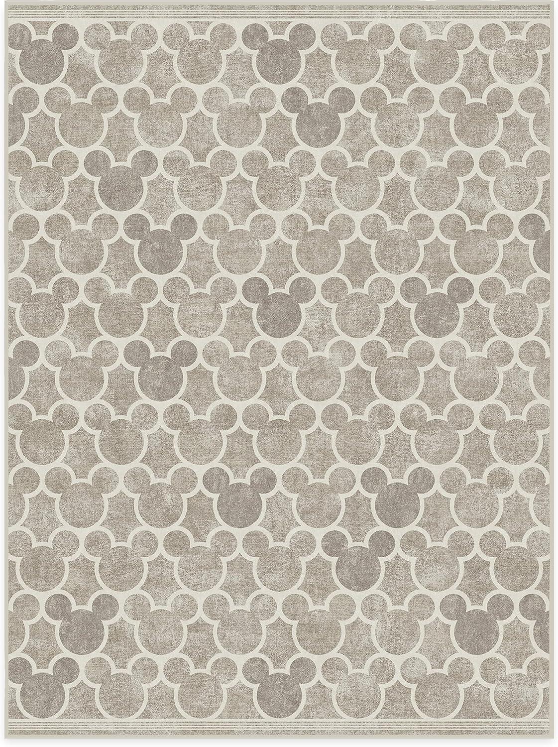 imageRUGGABLE x Disney Washable Area Rug Trellis Blue 3x5 StainResistant NonSlip Small Machine Washable Rugs for Living Room Bedroom Hallway Entryway ampamp Officewith Standard PadMickey Trellis Grey Standard Pad