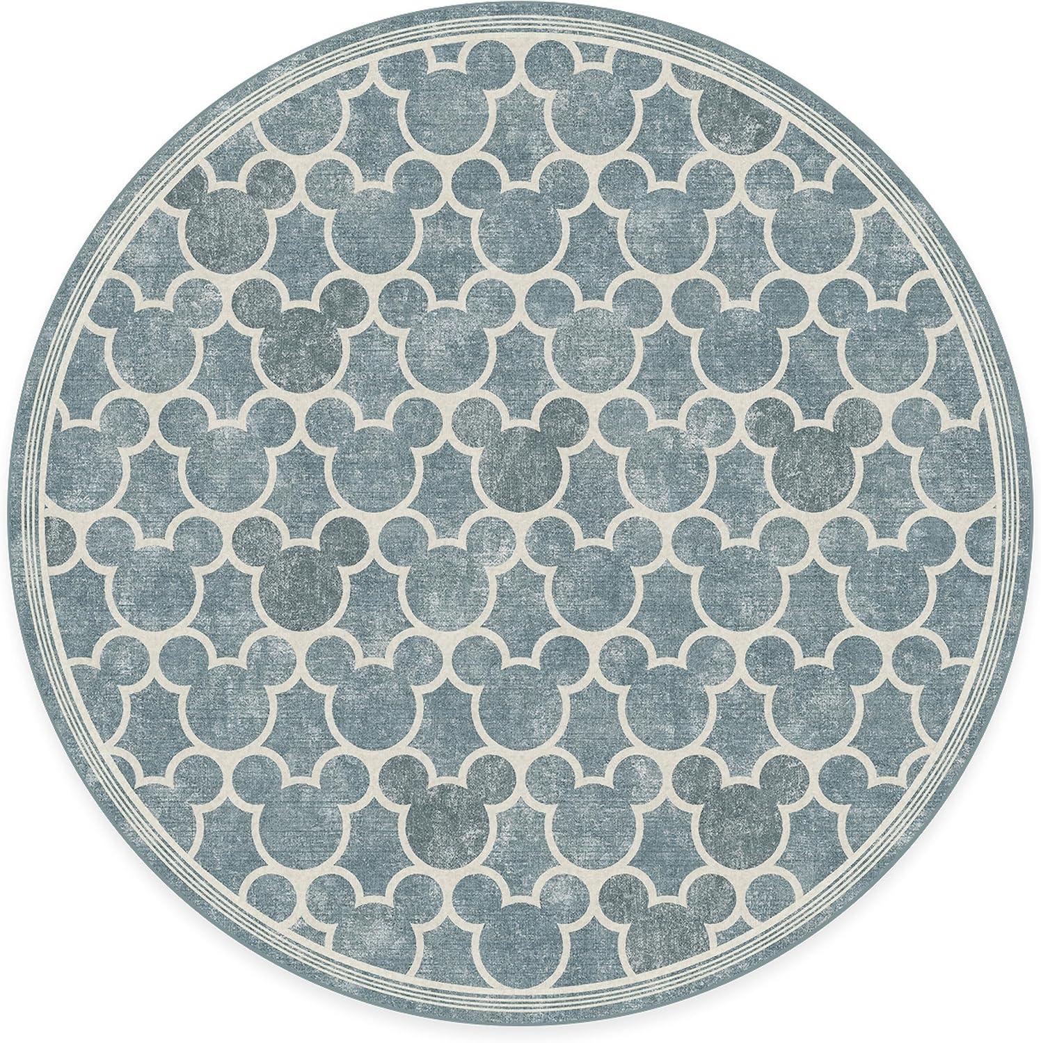 imageRUGGABLE x Disney Washable Area Rug Trellis Blue 3x5 StainResistant NonSlip Small Machine Washable Rugs for Living Room Bedroom Hallway Entryway ampamp Officewith Standard PadMickey Trellis Blue Cushioned Pad