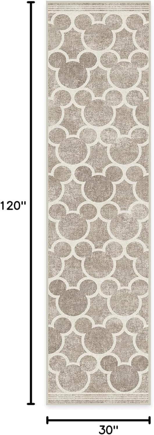 imageRUGGABLE x Disney Washable Area Rug Trellis Blue 3x5 StainResistant NonSlip Small Machine Washable Rugs for Living Room Bedroom Hallway Entryway ampamp Officewith Standard PadMickey Trellis Grey Cushioned Pad