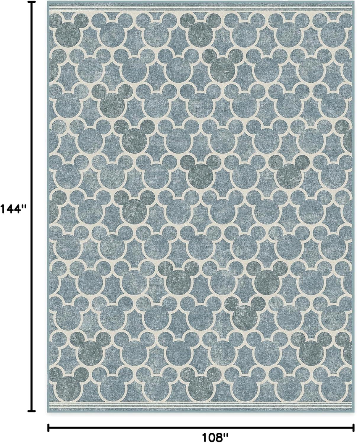 imageRUGGABLE x Disney Washable Area Rug Trellis Blue 3x5 StainResistant NonSlip Small Machine Washable Rugs for Living Room Bedroom Hallway Entryway ampamp Officewith Standard PadMickey Trellis Blue Standard Pad