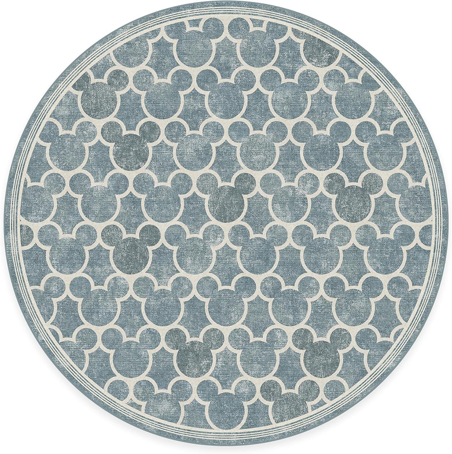imageRUGGABLE x Disney Washable Area Rug Trellis Blue 3x5 StainResistant NonSlip Small Machine Washable Rugs for Living Room Bedroom Hallway Entryway ampamp Officewith Standard PadMickey Trellis Blue Standard Pad