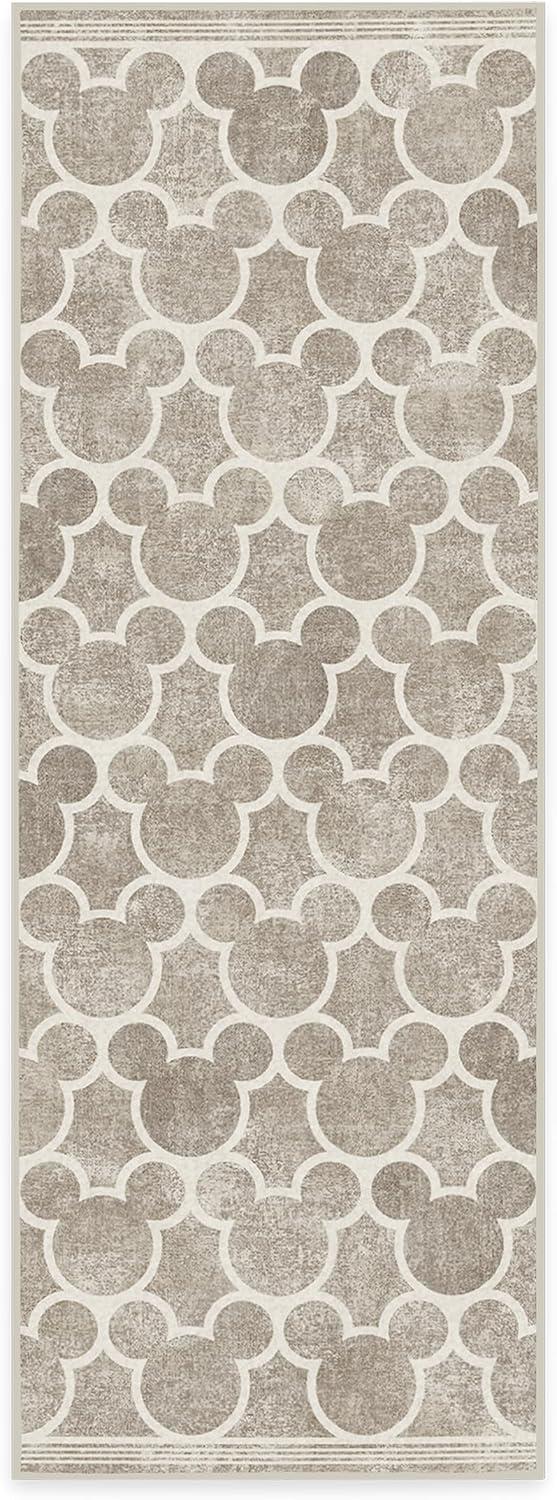 imageRUGGABLE x Disney Washable Area Rug Trellis Blue 3x5 StainResistant NonSlip Small Machine Washable Rugs for Living Room Bedroom Hallway Entryway ampamp Officewith Standard PadMickey Trellis Grey Cushioned Pad