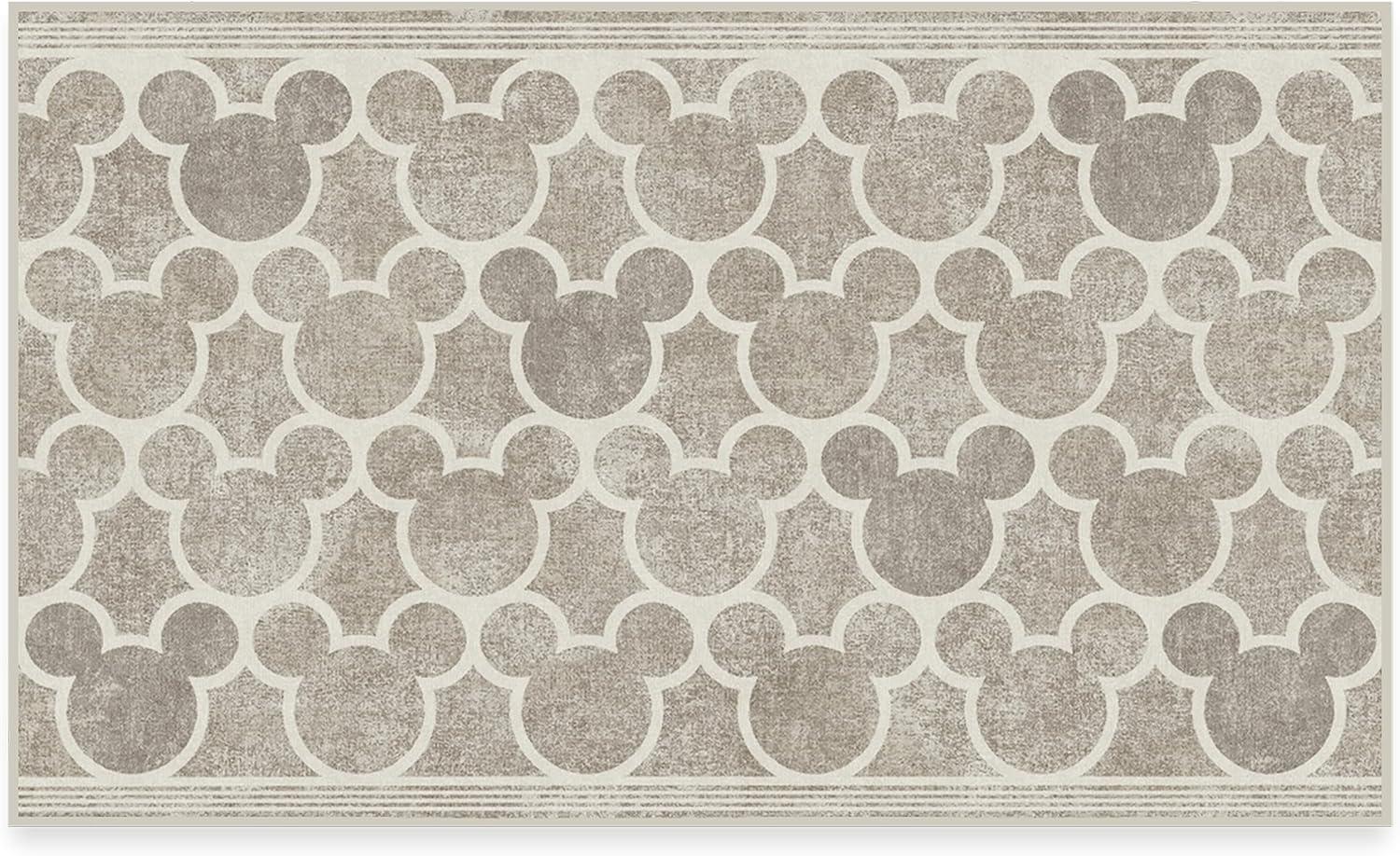 imageRUGGABLE x Disney Washable Area Rug Trellis Blue 3x5 StainResistant NonSlip Small Machine Washable Rugs for Living Room Bedroom Hallway Entryway ampamp Officewith Standard PadMickey Trellis Grey Standard Pad