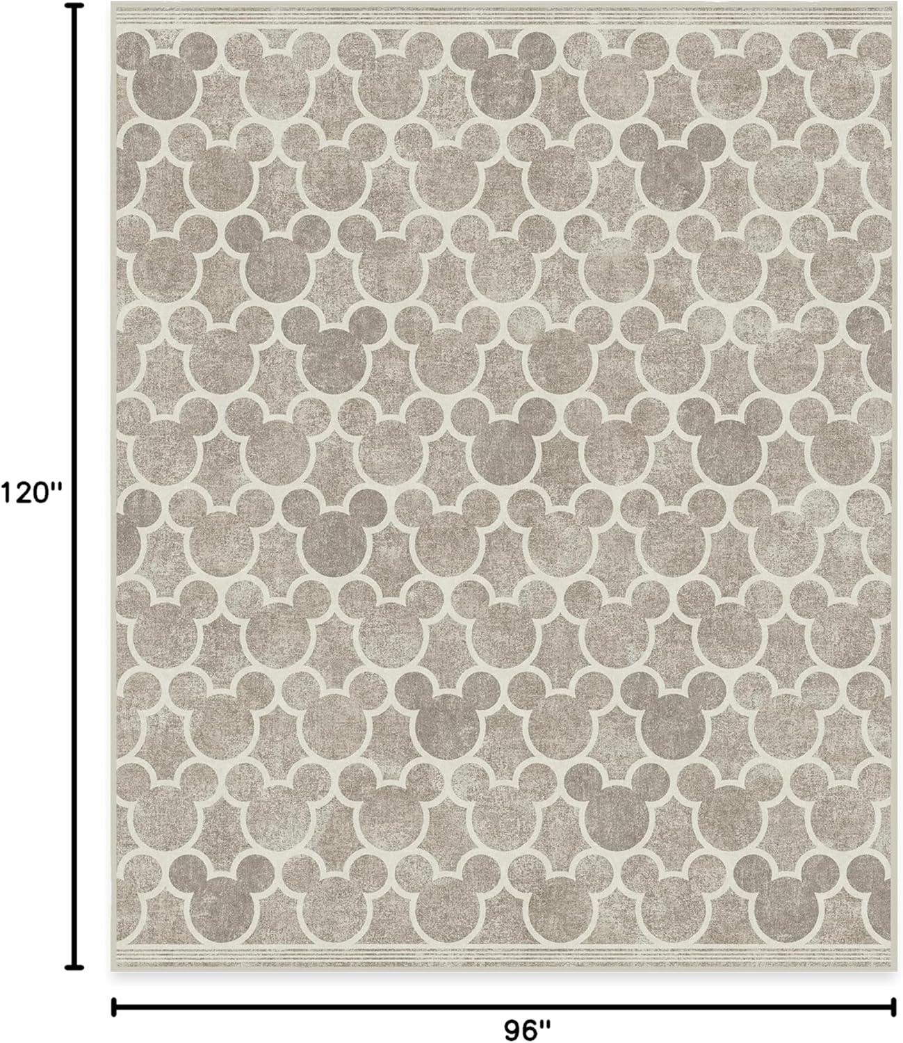 imageRUGGABLE x Disney Washable Area Rug Trellis Blue 3x5 StainResistant NonSlip Small Machine Washable Rugs for Living Room Bedroom Hallway Entryway ampamp Officewith Standard PadMickey Trellis Grey Cushioned Pad