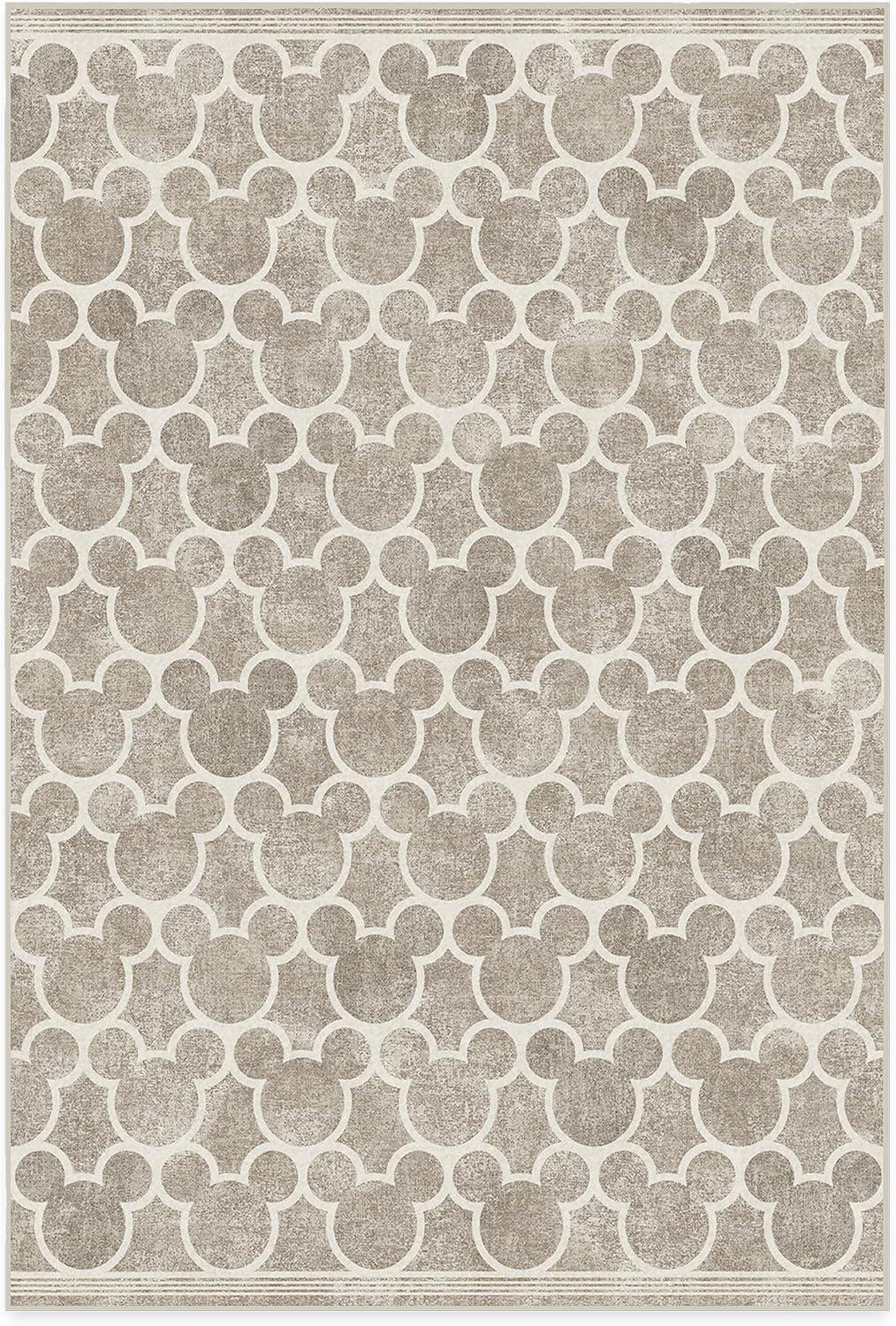 imageRUGGABLE x Disney Washable Area Rug Trellis Blue 3x5 StainResistant NonSlip Small Machine Washable Rugs for Living Room Bedroom Hallway Entryway ampamp Officewith Standard PadMickey Trellis Grey Cushioned Pad