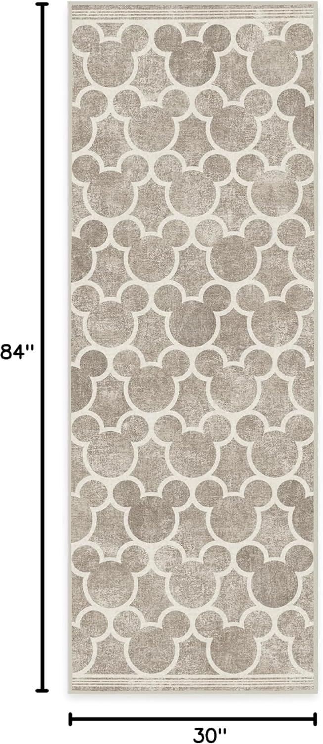 imageRUGGABLE x Disney Washable Area Rug Trellis Blue 3x5 StainResistant NonSlip Small Machine Washable Rugs for Living Room Bedroom Hallway Entryway ampamp Officewith Standard PadMickey Trellis Grey Cushioned Pad