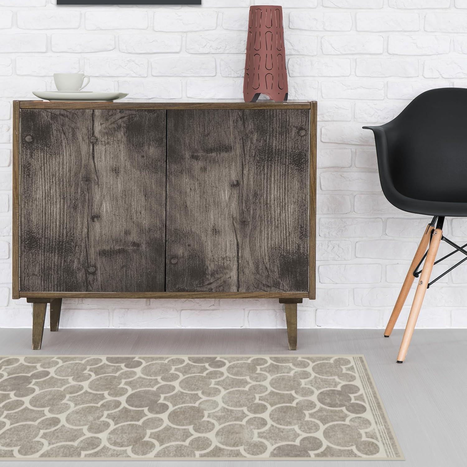 imageRUGGABLE x Disney Washable Area Rug Trellis Blue 3x5 StainResistant NonSlip Small Machine Washable Rugs for Living Room Bedroom Hallway Entryway ampamp Officewith Standard PadMickey Trellis Grey Cushioned Pad